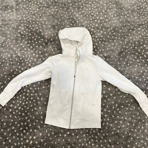 Lululemon white zip up hoodie